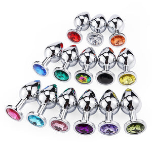 Butt Plug 3Pcs/Set S M L Metal Anal Plug Stainless Steel by Seductiva
