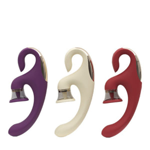 Sucking Vibrator with Tongue Vibration Silicone Massager Rechargeable 3-Speed by Seductiva