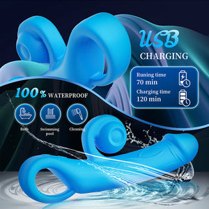 Seductiva 2-in-1 Dual Vibration Rabbit Stimulator – Women's Wellness & Couples Device Size Reference & Packaging - Shipped from NZ