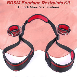 Seductiva Leather Handcuffs BDSM Restraints Set – Adult Erotic Roleplay Kit Size Reference & Packaging - Shipped from NZ
