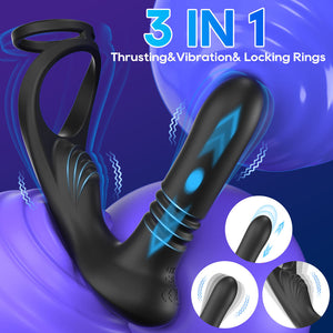 Seductiva Pro-Thrust: Remote Control Prostate Massager with 10 Thrusting Modes Size Reference & Packaging - Shipped from NZ