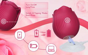 Seductiva Bloom: 10-Mode Rose Flapping Vibrator & Egg - Sensory Wellness Product Perspective - NZ Local Stock