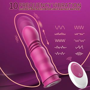 Match Play Vibrating Thrusting Dildo with Cock Ring NZ by Seductiva