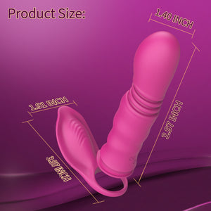 Match Play Vibrating Thrusting Dildo with Cock Ring NZ by Seductiva