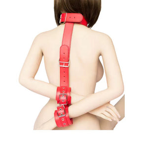 Seductiva Leather Handcuffs & Neck Restraint Harness Set – Couples Bondage Gear - Sensory Wellness Product Perspective - NZ Local Stock