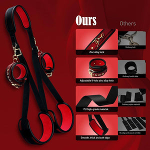 Seductiva Leather Handcuffs BDSM Restraints Set – Adult Erotic Roleplay Kit - Sensory Wellness Product Perspective - NZ Local Stock