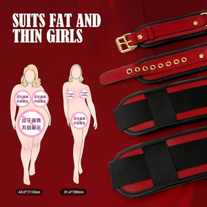 Seductiva Leather Handcuffs BDSM Restraints Set – Adult Erotic Roleplay Kit - Sensory Wellness Product Perspective - NZ Local Stock