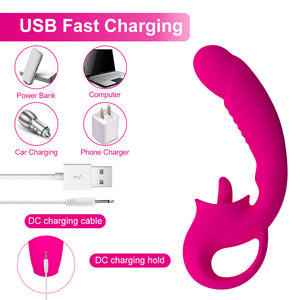 Seductiva 2-in-1 Tongue Licking Vibrator – Dual Function Dildo for Women - Sensory Wellness Product Perspective - NZ Local Stock
