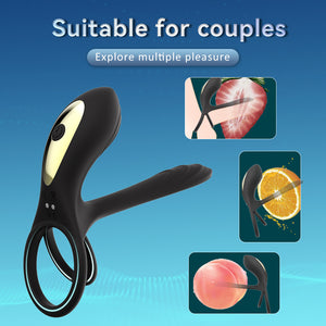 Seductiva Locking Ring Male Sex Toys Remote Control Electric Sperm Ring Silicone Couples Vibrating Ring - Sensory Wellness Product Perspective - NZ Local Stock