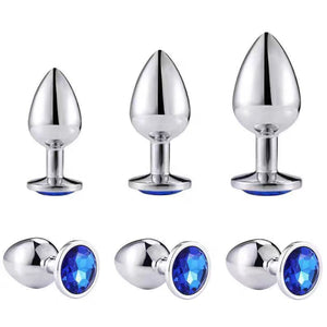 Butt Plug 3Pcs/Set S M L Metal Anal Plug Stainless Steel by Seductiva
