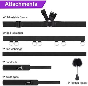 Seductiva Shadow: 13-Piece Master Bondage & Roleplay Set Size Reference & Packaging - Shipped from NZ