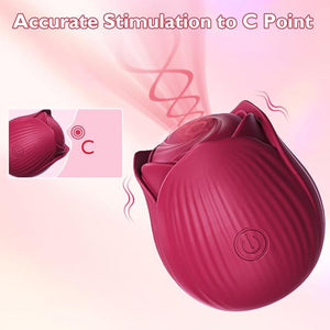 Seductiva Bloom: 10-Mode Rose Flapping Vibrator & Egg USB Charging & Interface Controls - Quiet Performance