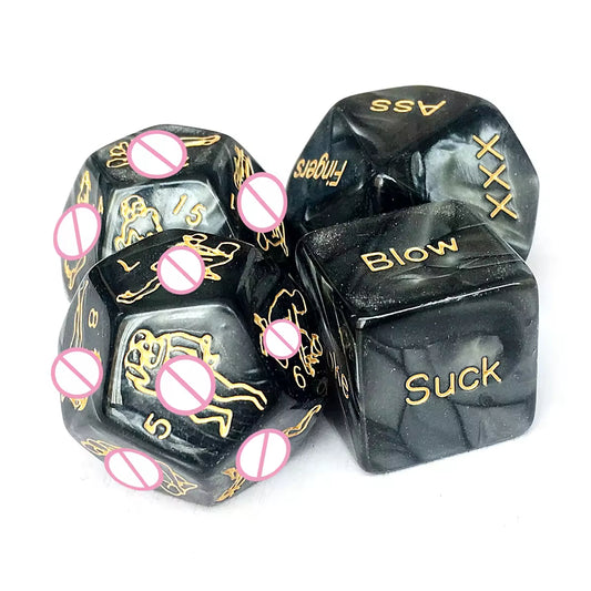 Seductiva 4-in-1 Romantic Couples Dice Game Set Detail & Ergonomic Design - Premium Silicone - Discreet Delivery