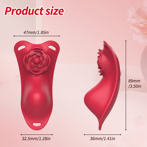 Wearable Rose Vibrator - Remote Control, 10 Modes by Seductiva