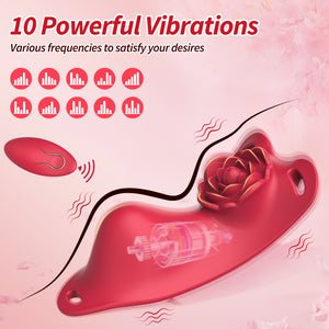 Wearable Rose Vibrator - Remote Control, 10 Modes by Seductiva
