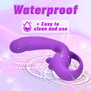 Seductiva Multi-Frequency Tongue Licking Dildo Vibrator – Female Masturbation Toy USB Charging & Interface Controls - Quiet Performance