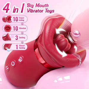 4-in-1 Sucking & Tongue Vibrator by Seductiva