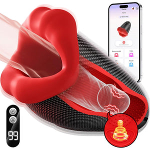 Main: Men's Handheld Suction Vibrator APP Controlled Intimate Massage Trainer Adult Toy - Seductiva NZ