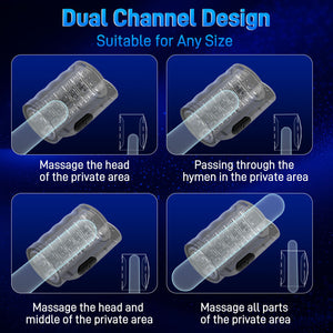 Detail: Men's Telescopic Rotating Masturbation Cup Vibration Hand-Held Intimate Trainer Adult Toy - Seductiva NZ