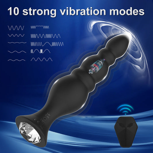 Detail: Seductiva Onyx: 10-Frequency Wireless Remote Rear Plug Vibrator - Seductiva NZ