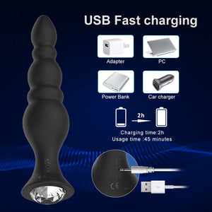 Detail: Seductiva Onyx: 10-Frequency Wireless Remote Rear Plug Vibrator - Seductiva NZ
