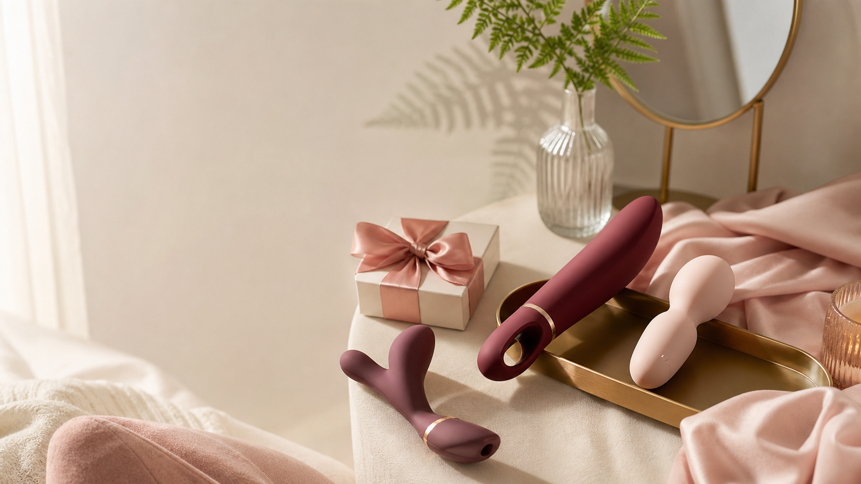 Best Vibrators NZ beginner guide with discreet wellness essentials on a soft vanity