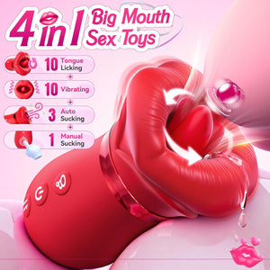 Wireless Remote Big Mouth Massager - 10 Modes by Seductiva