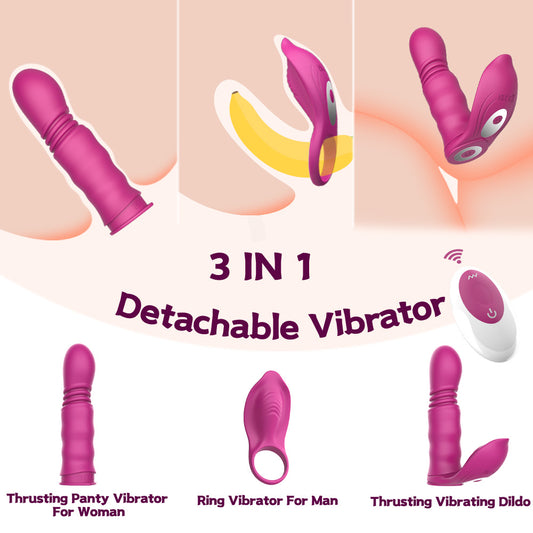 Match Play Vibrating Thrusting Dildo with Cock Ring NZ