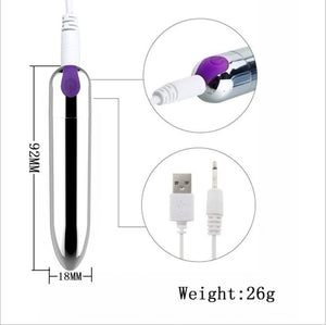 Mini 10 Speed USB Rechargeable Waterproof Bullet Vibrator For Her Personal Massager by Seductiva