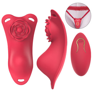 Wearable Rose Vibrator - Remote Control, 10 Modes by Seductiva