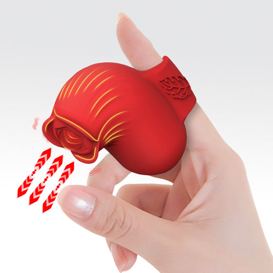 Rose Finger Vibrator Sex Toy for Woman