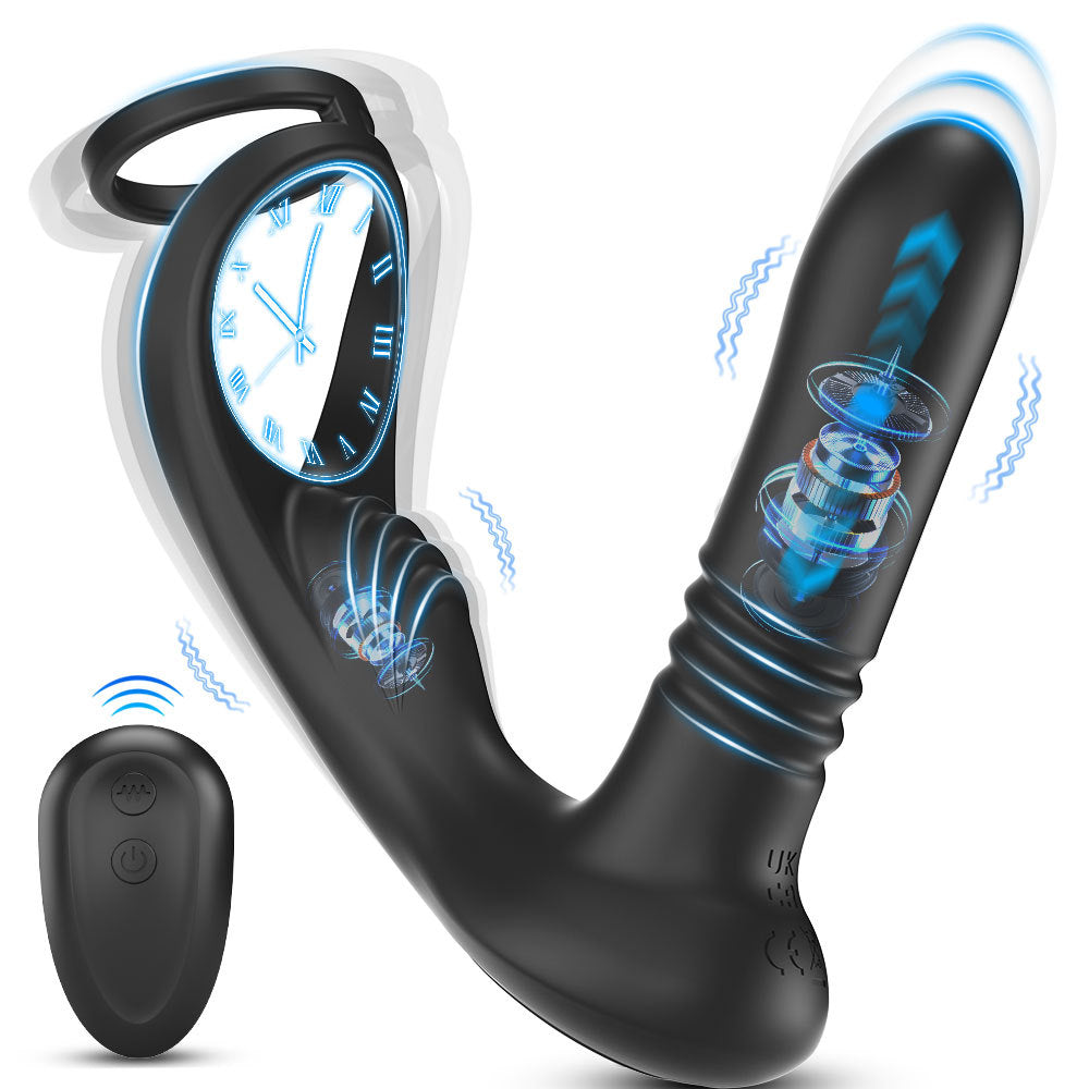 Remote Control Prostate Massager 10 Vibration Thrusting Modes Anal Vibrator USB Rechargeable Butt Plug Male Sex toy