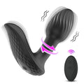 Silicone 9 Rotation & Vibration Modes Anal Plug Prostate Massager for Male & Female Wareable Panty Vibrator