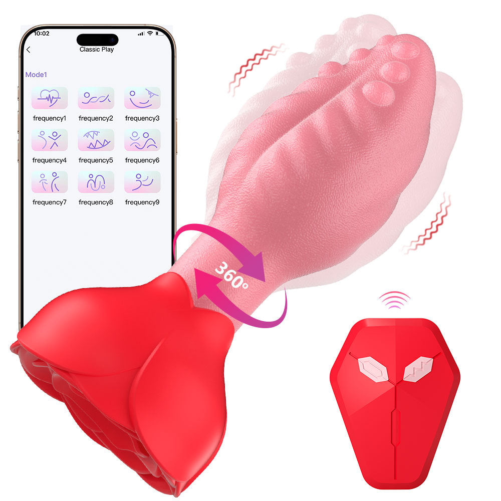 Swing vibration anal plug female masturbation vibrator male prostate massager rose butt plug