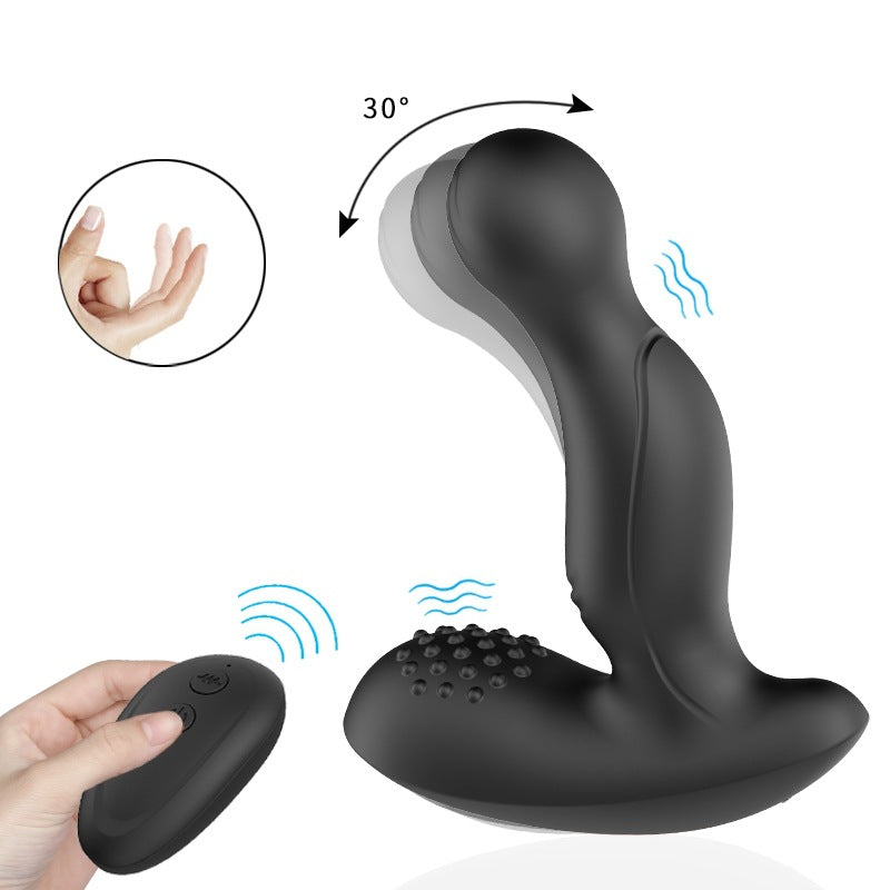 Silicone Anal Plug Vibrator 10 Frequncy Vibration Finger Massage Mode Prostate Massager for Male & Female