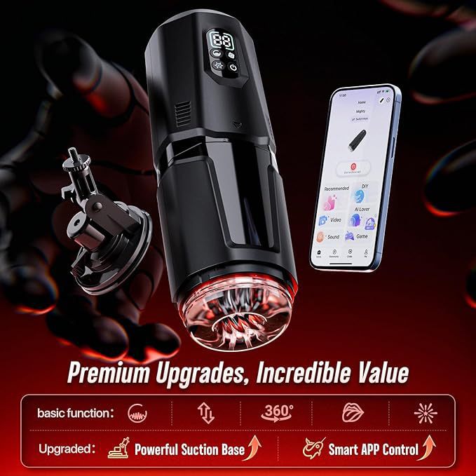 New arrival APP automatic rotating telescopic fale masturbation cup penis massager man adult sex toy