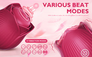 Seductiva Bloom: 10-Mode Rose Flapping Vibrator & Egg - Sensory Wellness Product Perspective - NZ Local Stock