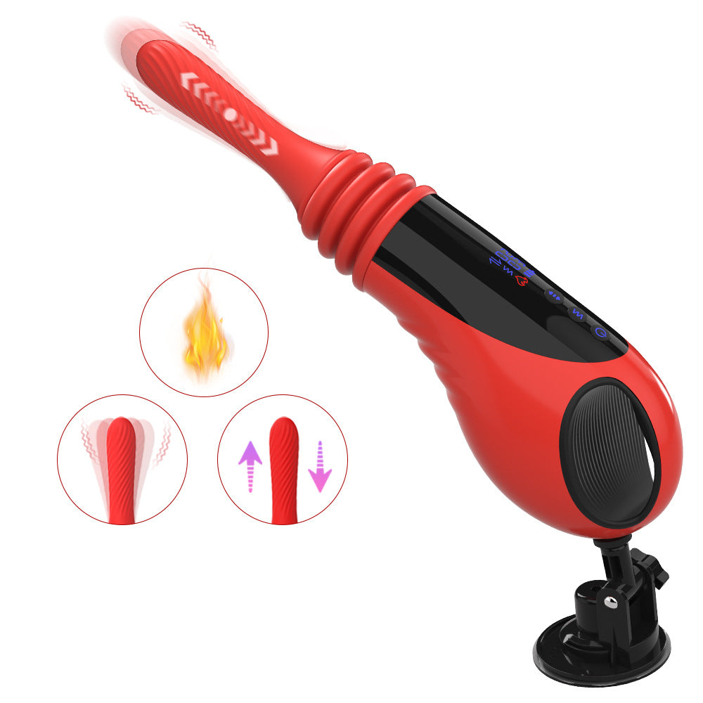 9 powerful telescopic vibration heating gun for women masturbation vibrator