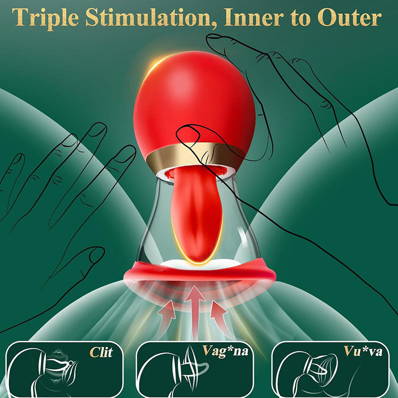 The new product tongue licker female masturbation sex toy CG point stimulation sucking vibrator for woman or couple