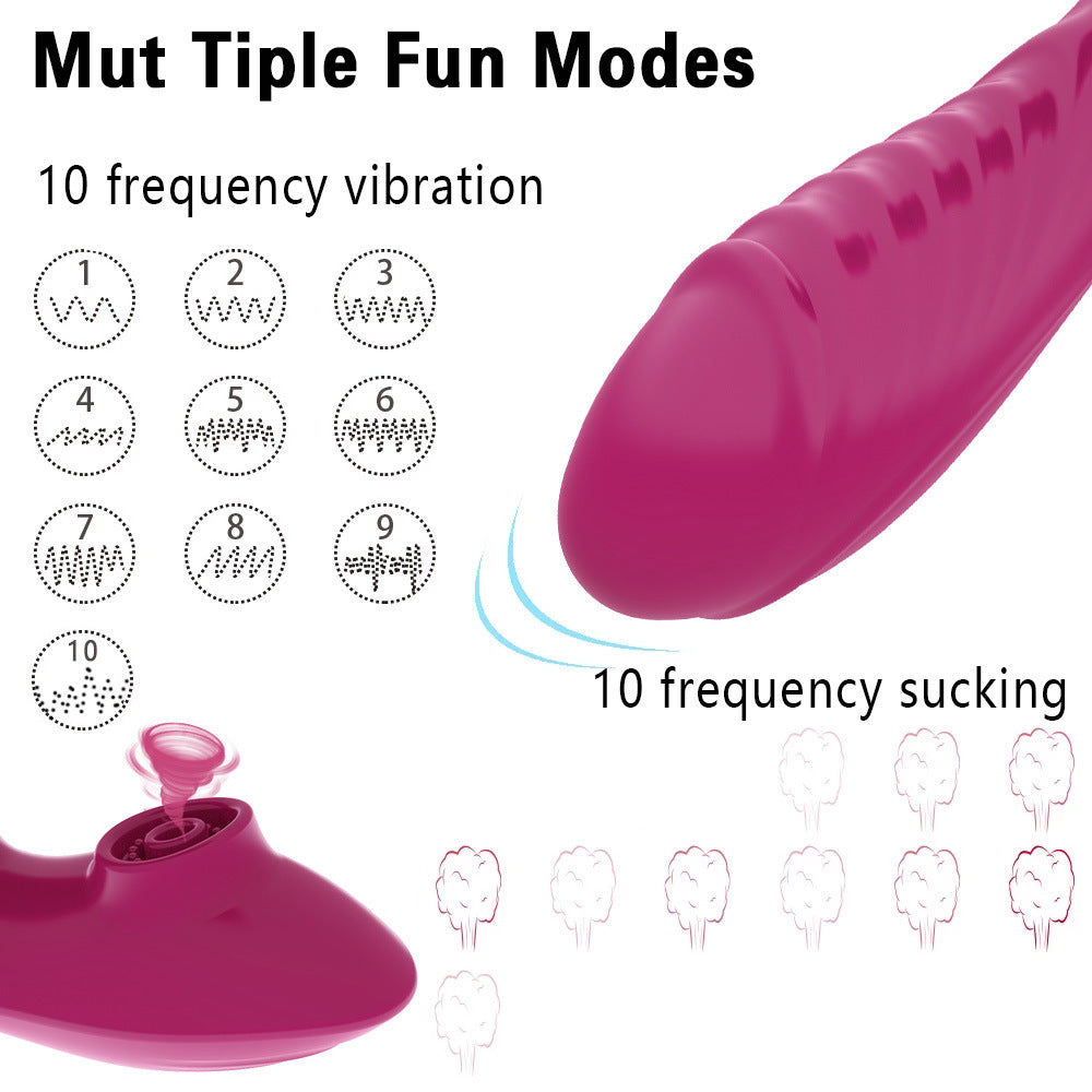 10-frequency sucking wireless remote control vibrator dual-vibration wearable masturbation sex toy