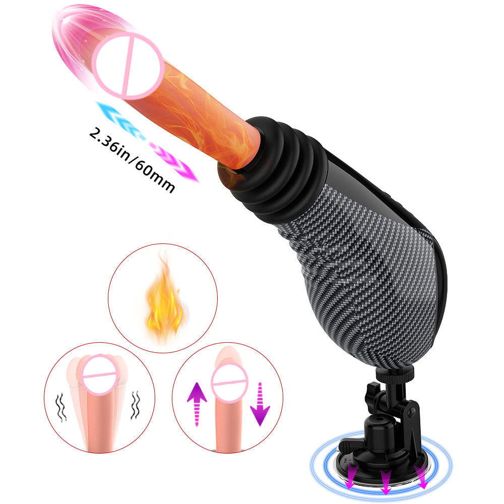 Female fully automatic telescopic vibrating insertion dildo