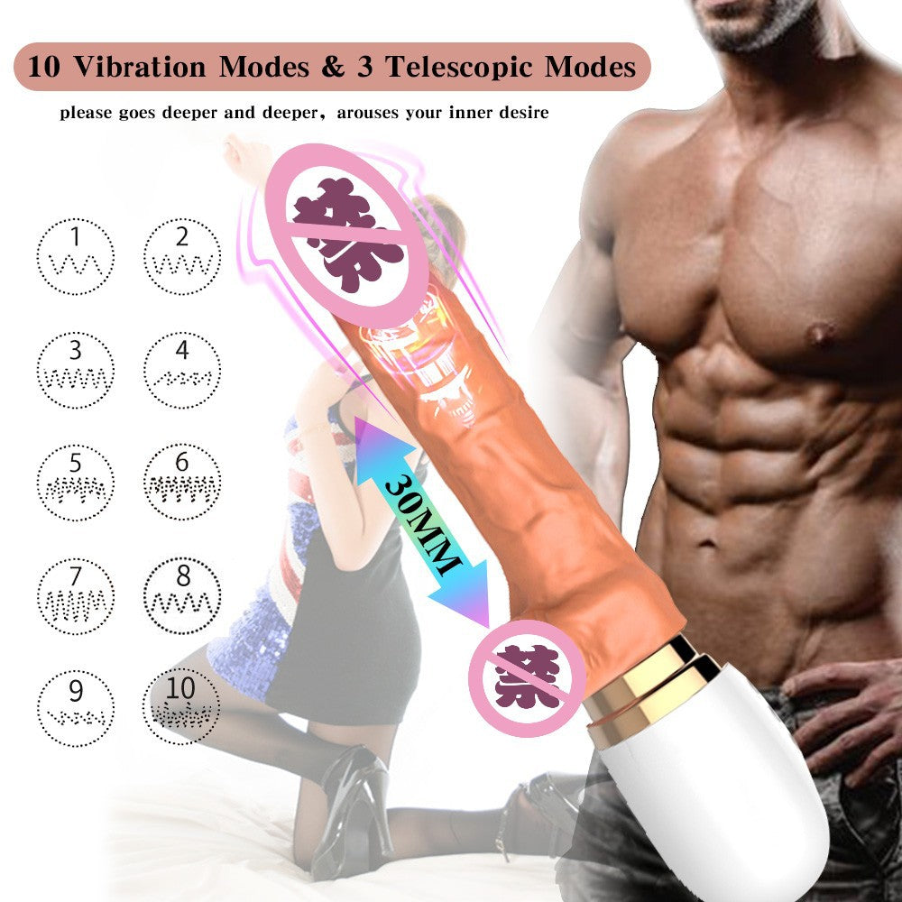 Female mini masturbation device massage insertion for orgasm artificial penis electric telescopic vibrating dildo vibrator woman sex toys