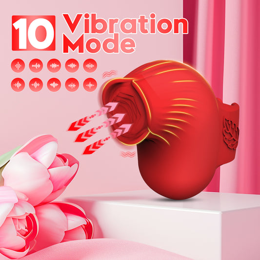 Rose Finger Vibrator Sex Toy for Woman
