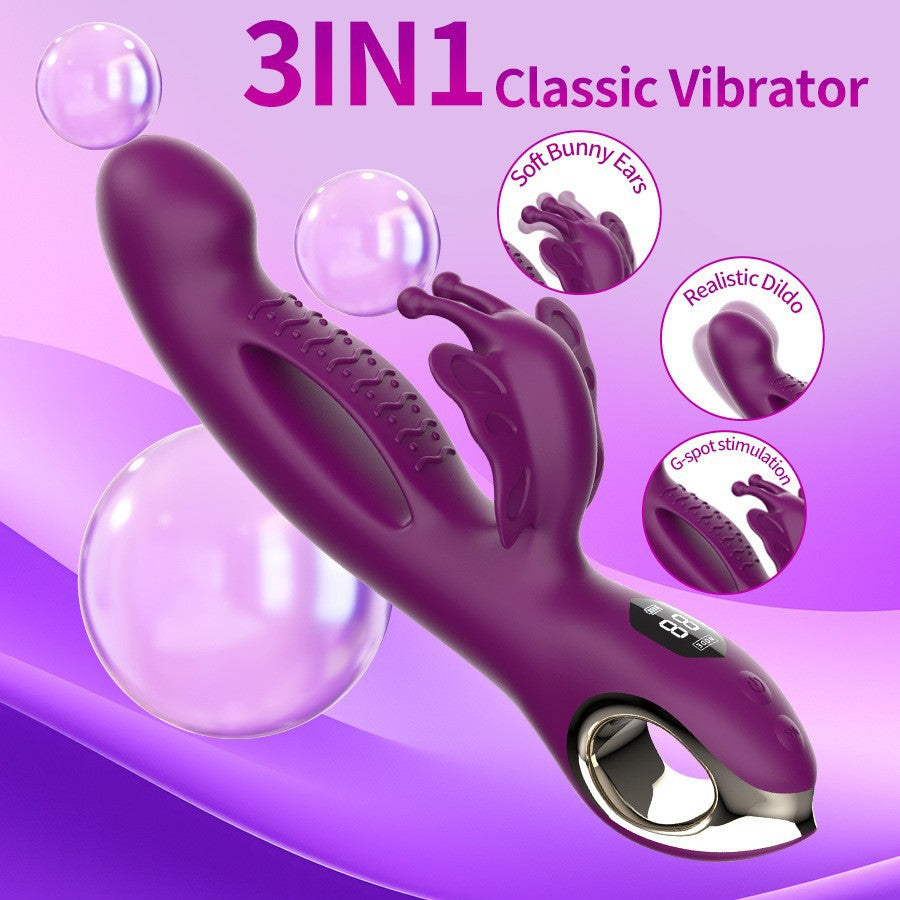 Butterfly Vibrator Multi-frequency Dual Shock AV Stick G-spot Clitoral Stimulator