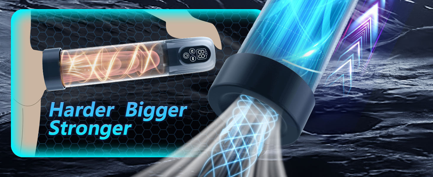 New 6 IN1 screen display spa aircraft cup stretching air pump vacuum men penile trainer adult sex toy