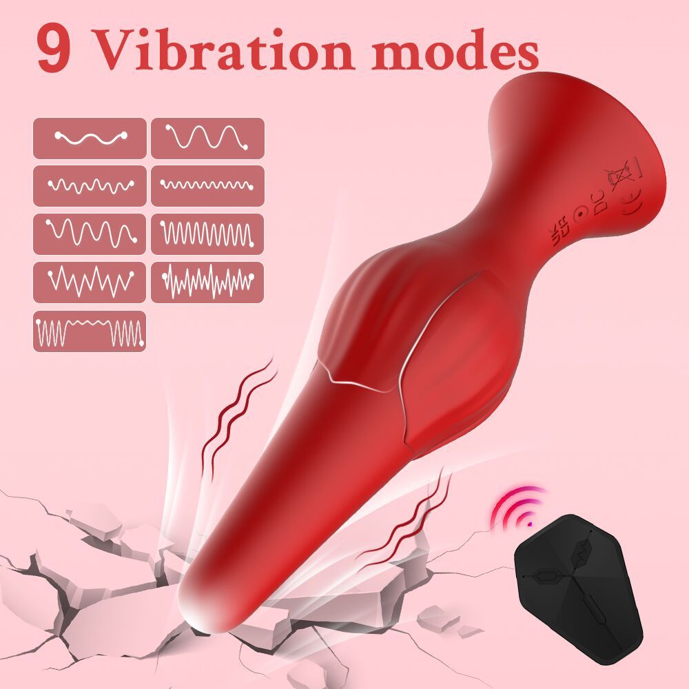 APP control vibration anal plug female masturbation vibrator rose butt plug