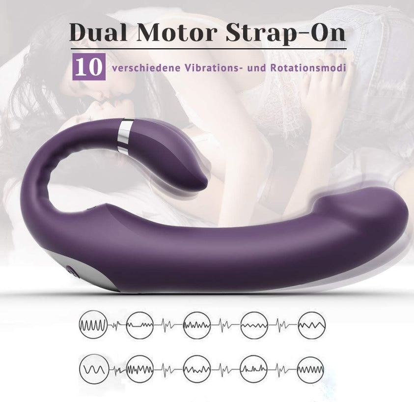 10-frequency vibration C-type female masturbation dual-motor G-spot massage stick adult sex toy