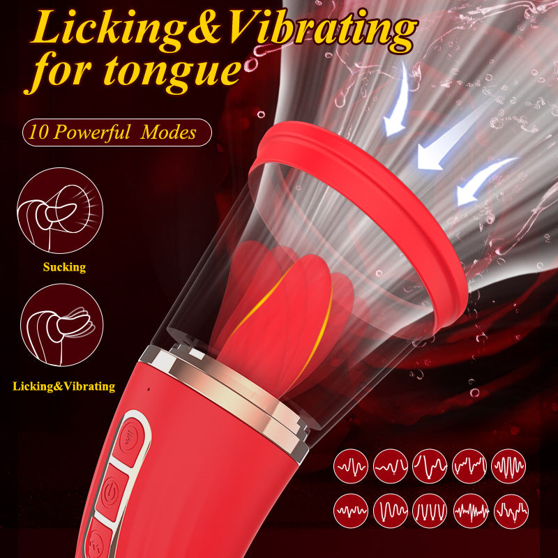 Tongue Licking Sucking Vibrator Double Stimulation Women Masturbation Adult Sex Toy For Couples（副本）