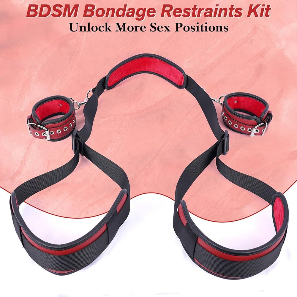 Seductiva Leather Handcuffs BDSM Restraints Set – Adult Erotic Roleplay Kit Size Reference & Packaging - Shipped from NZ