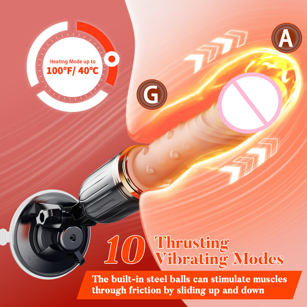 Wireless remote control female vibrator with high-frequency rotating bead telescopic vibrating penis woman masturbation vibrating stick